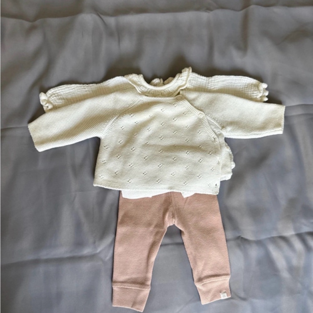 Zara White and Pink Set